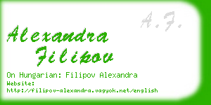 alexandra filipov business card